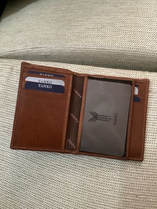 Cartera de piel Yanko marrón