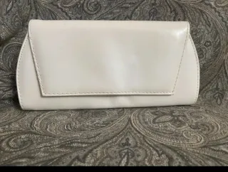 Bolso de mano blanco para fiestas o bodas