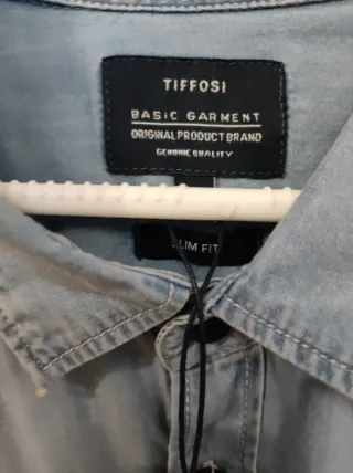 Camisa Tiffosi Hombre Talla XL Azul