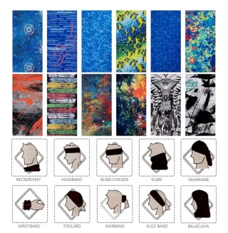 Bandana multifunzionale uomo blu