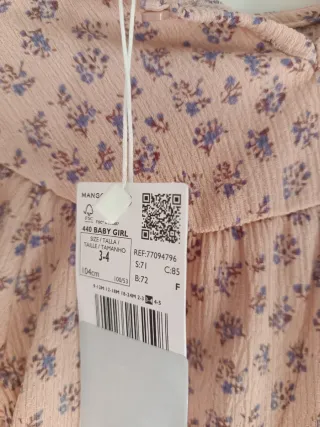 Vestido niña Mango 3 años floral