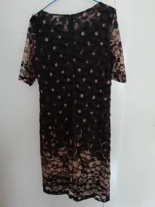 Vestido elegante, talla M negro/beige