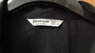 Camisa negra manga abullonada talla L