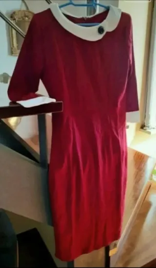 Vestido Rojo Entallado Talla M