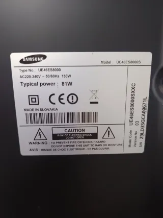 Televisión Samsung Negra