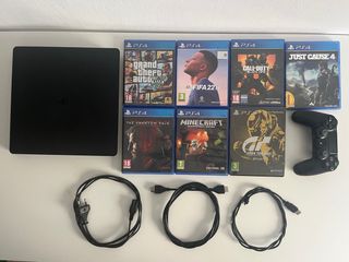 Consola PS4 Slim 500GB Negra + 7 Juegos