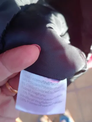 Chaqueta parka impermeable acolchada capucha, TS