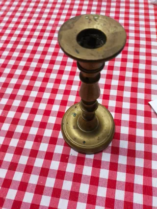 Candelabro antiguo latón macizo