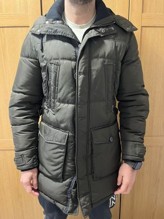 Abrigo plumífero hombre verde