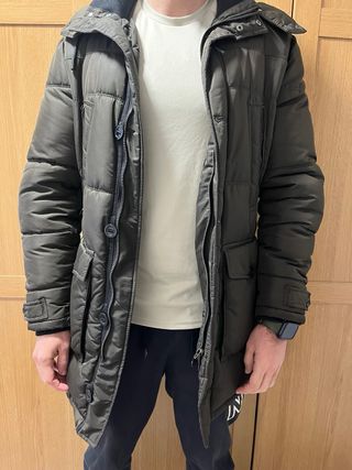 Abrigo plumífero hombre verde