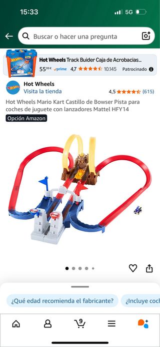 Hot Wheels Mario Kart Pista Doble