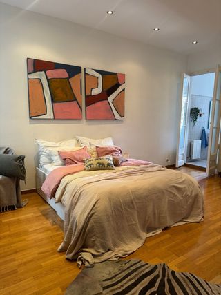 3 Quadri Acrilici su Tela Astratti 100x100cm