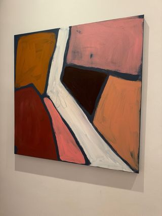 3 Quadri Acrilici su Tela Astratti 100x100cm