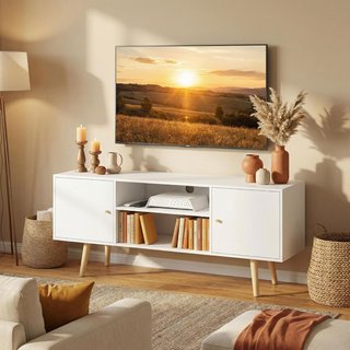Mobile TV 55" max con 2 Armadietti con Ante e 2 Ri