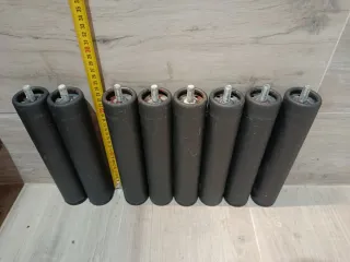 Patas de Cama Negras/Grises (Set de 8)