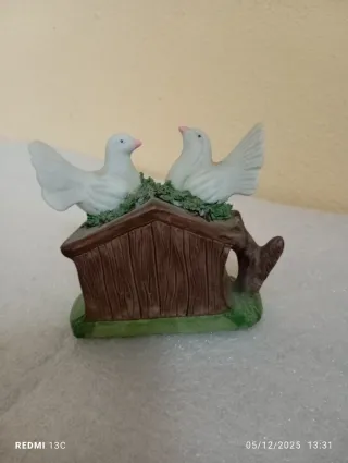 Piccolo soprammobile porcellana colombe