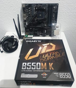 Pack Placa Gigabyte B550M K + Ryzen 5 5600G+Wifi