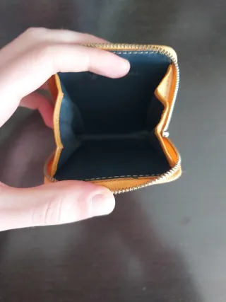 Monedero Purificación García azul y marrón