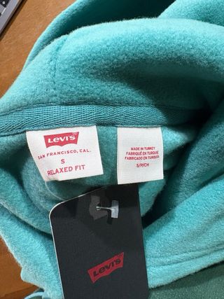 Felpa Levi's Teal con Cappuccio