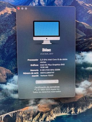 iMac 21.5 2017 Plata