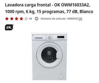 Lavadora OK. OWK 1600 A2