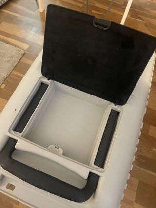 Transportín perro ruedas gris y negro