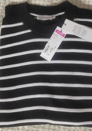 Jersey Calvin Klein Rayas Negras y Blancas