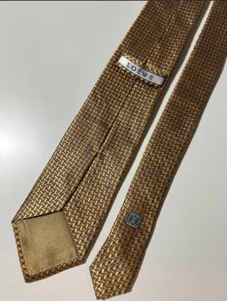 Corbata Loewe Dorada y Azul