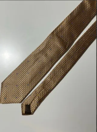 Corbata Loewe Dorada y Azul