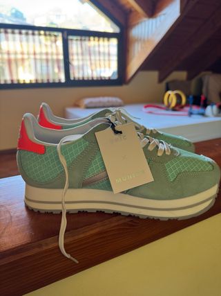 Zapatillas Munich Talla 40 Verde/Rojo
