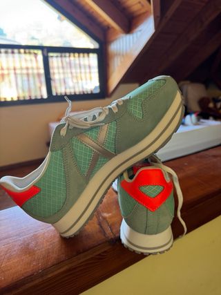 Zapatillas Munich Talla 40 Verde/Rojo