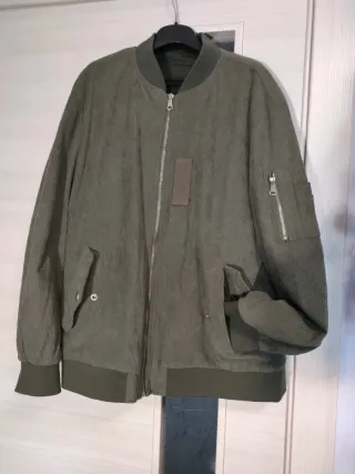 Giubbotto Bomber Velluto Verde Uomo