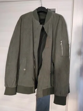 Giubbotto Bomber Velluto Verde Uomo