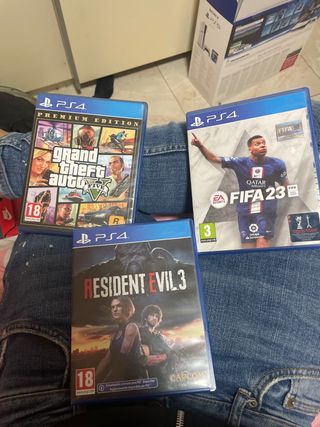 Pack 3 Juegos PS4: GTA V, FIFA 23, Resident Evil