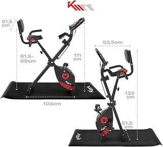 Bicicleta estática ergométrica con cuerdas de tracción KM-Fit