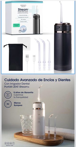 Irrigador Dental ZENT Stream+. Limpieza dientes