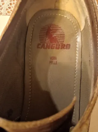 Scarpe Casual Canguro Vera Pelle Marrone 43