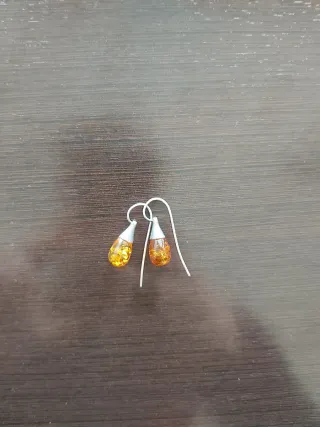 Pendientes Ámbar y Plata