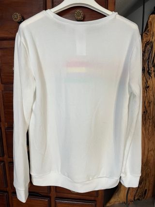 Sudadera blanca con corazón de lentejuelas NUEVO
