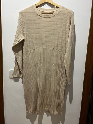 Vestido de invierno TL beige. Nuevo