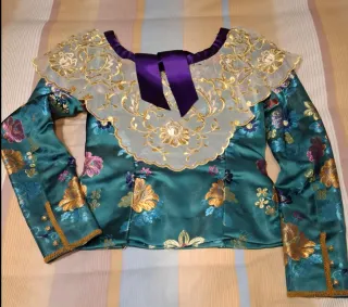 Vestido de Fallera Rosa y Verde