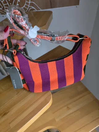 Bolso Parfois nuevo naranja y morado