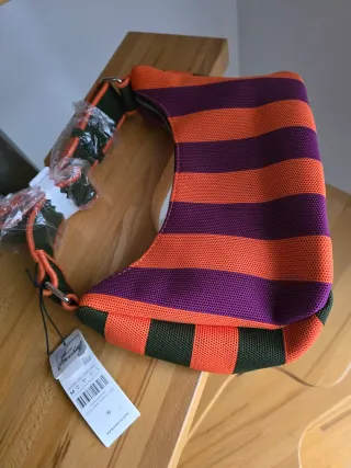 Bolso Parfois nuevo naranja y morado
