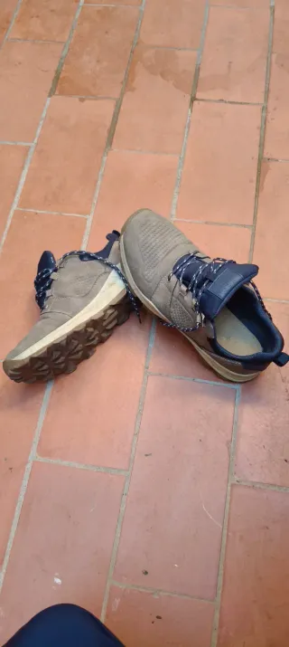 Xapatillas senderismo/casual azul y marrón