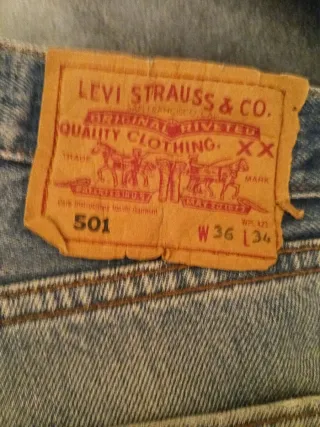 Jeans Levi's 501 W36 L34 pantalones uomo