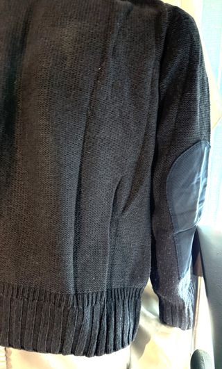 Maglione vintage blu con zip