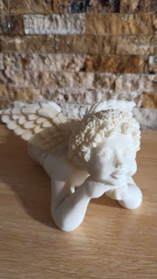 Angelote de marmolina vaquero 24cm