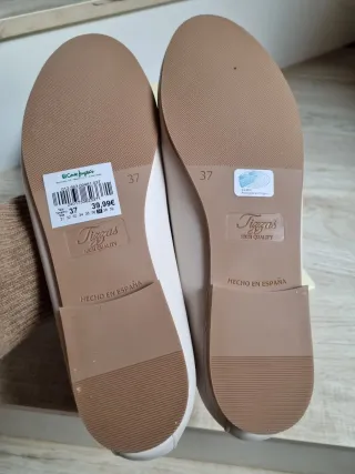 Bailarinas Tizzas crema talla 37