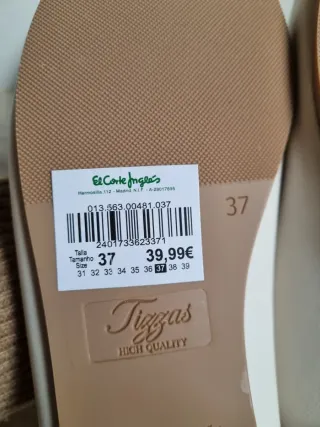 Bailarinas Tizzas crema talla 37