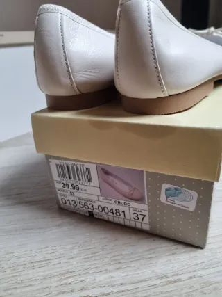 Bailarinas Tizzas crema talla 37